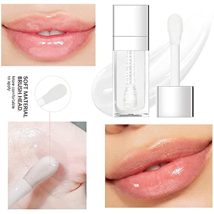 Alisesun LIP OIL HYDRATING TINTED LIP BALM, PLUMP LIP GLOSS LIP CARE TRANSPARENT TOOT LIP OIL TINTED (004# TRANSPARENT) - Image 2